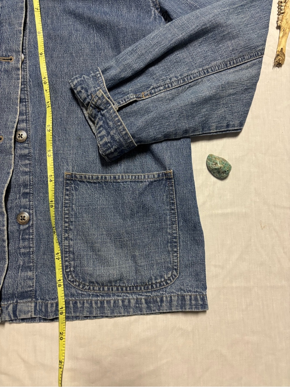 Faded Glory Vintage Light Blue Denim Jacket - Picture 5 of 6